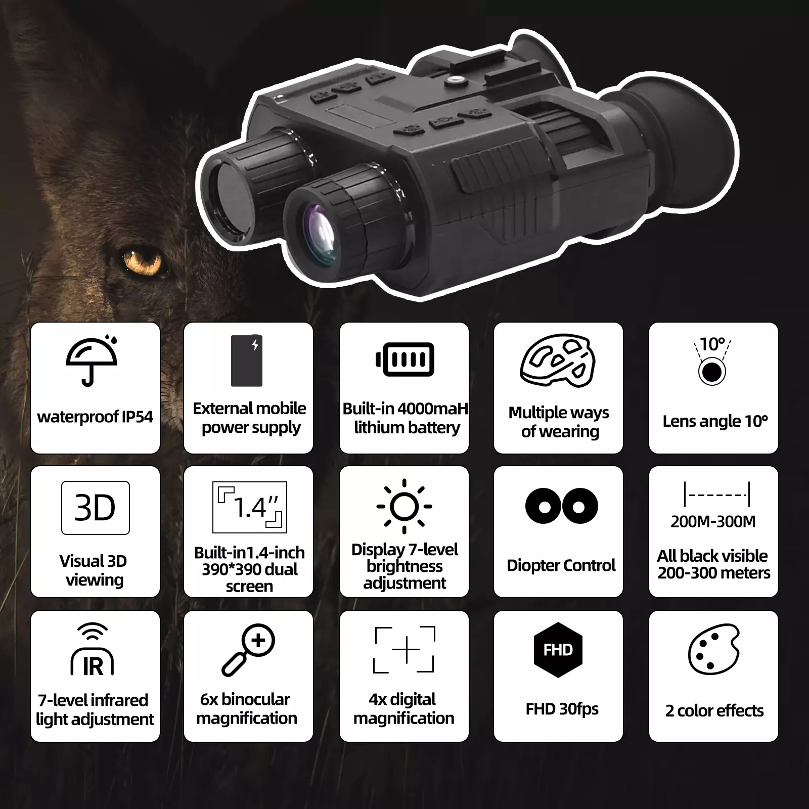 Jumelles à vision nocturne NV8000