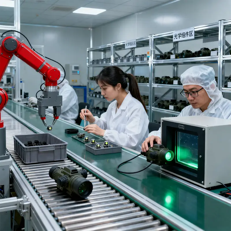 Département de production et de contrôle des binocles